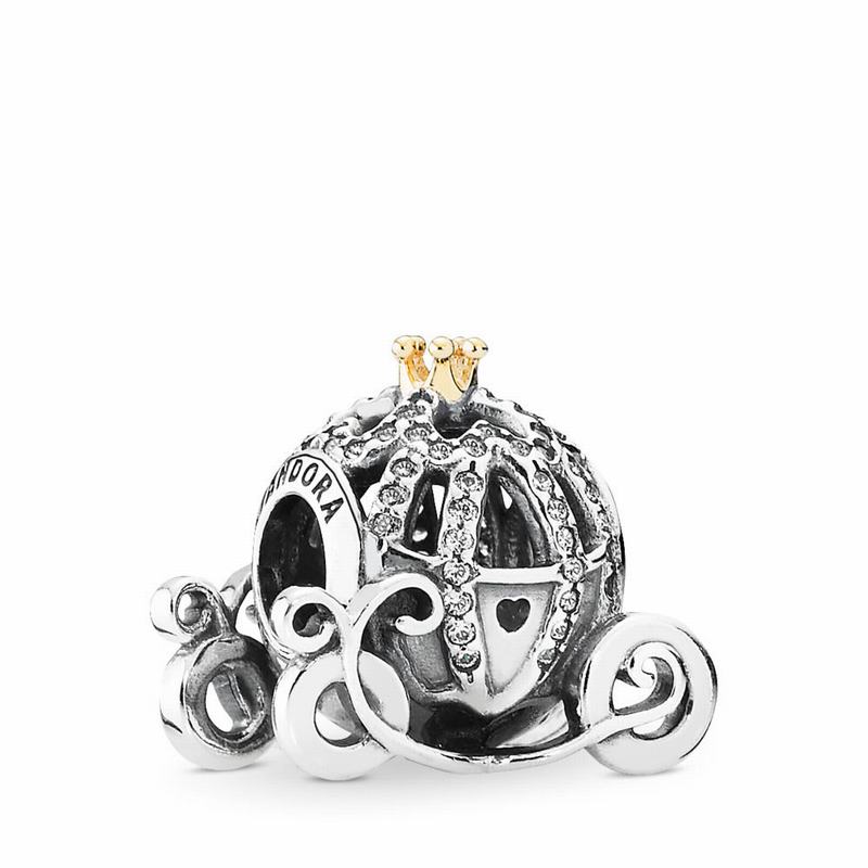 Pandora Disneyr Cinderella's Pumpkin Charm - Two Tone/Cubic Zirconia - Canada | YS4454UJ